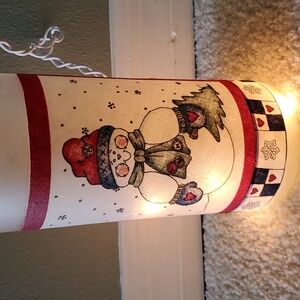 Snowman bottle lamp
